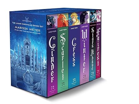 Colección de libros de Crónicas Lunares: Cinder, Scarlet, Cress, Fairest, Stars Above, Winter